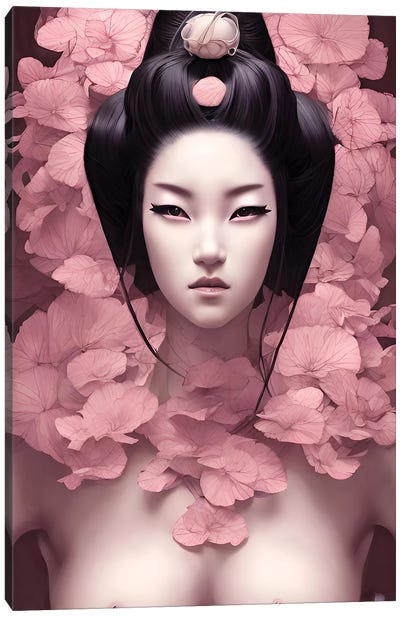 The Rose Geisha Canvas Art Print - Alessandro Della Torre