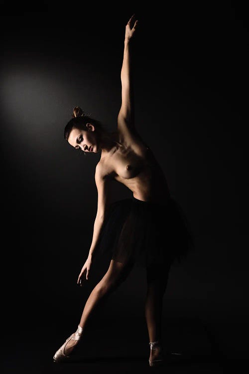 Nude Ballerina Ballet Dancer With Tutu Dress And Shoes II