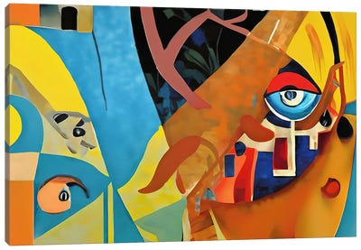 Abstract Painting In The Style Of Picasso II Canvas Art Print - Alessandro Della Torre