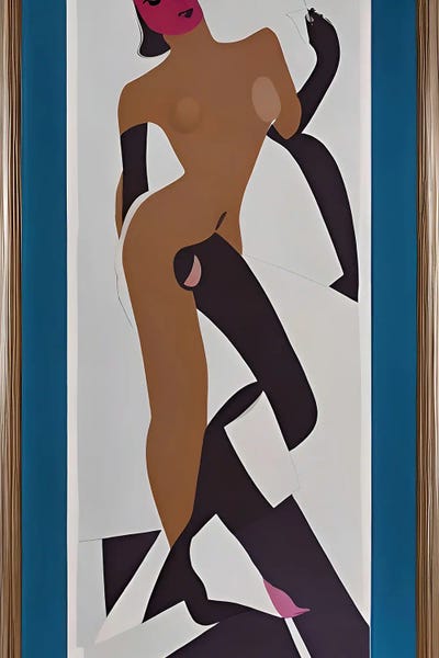 Ai Art Deco' V by Alessandro Della Torre metal wall art