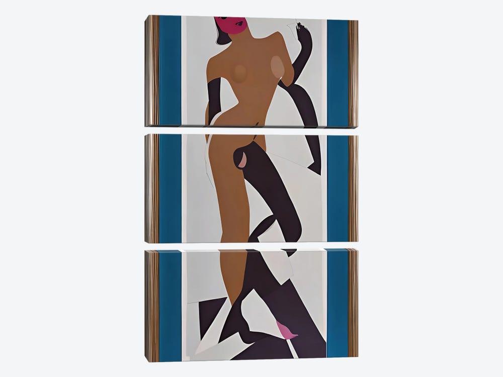 Ai Art Deco' V by Alessandro Della Torre 3-piece Canvas Wall Art