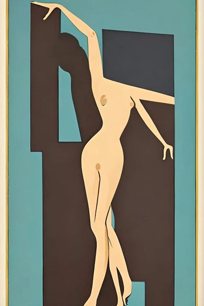 Ai Art Deco' VI by Alessandro Della Torre metal wall art