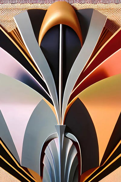 Ai Abstract Art Deco' by Alessandro Della Torre metal wall art