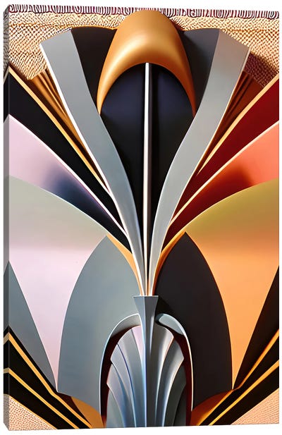 Ai Abstract Art Deco' Canvas Art Print - Alessandro Della Torre