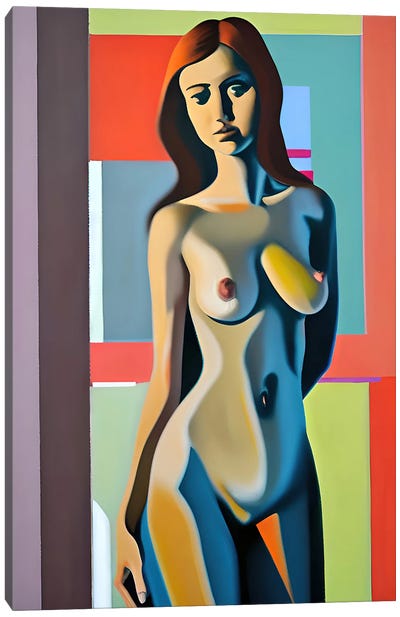 Nude Art Deco' Canvas Art Print - Alessandro Della Torre