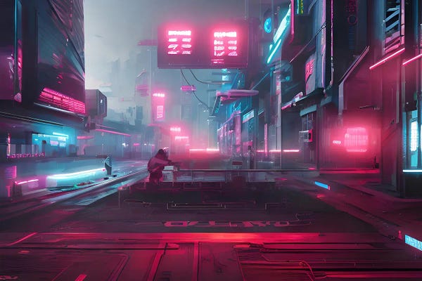 Cyberpunk: Cyberpunk Urban Cityscape by Alessandro Della Torre