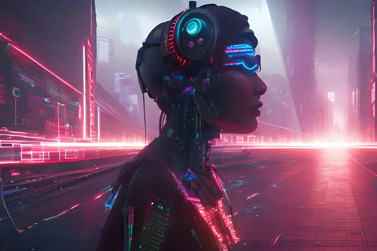 Cayberpunk Joshua by Alessandro Della Torre wall art