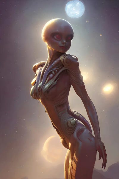 The Cyberpunk Alien by Alessandro Della Torre art print