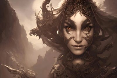 Ai Mithological Babe by Alessandro Della Torre art print