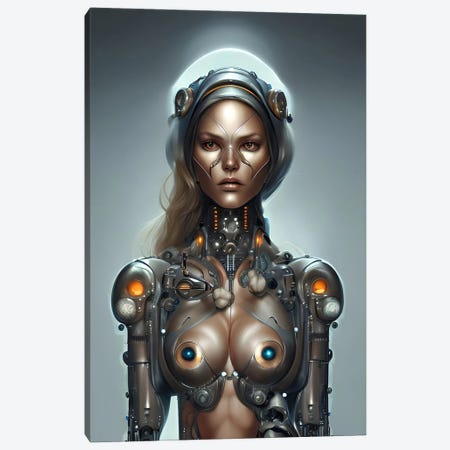 Cybertronic Ai Android Canvas Print #ADT1375} by Alessandro Della Torre Canvas Art Print