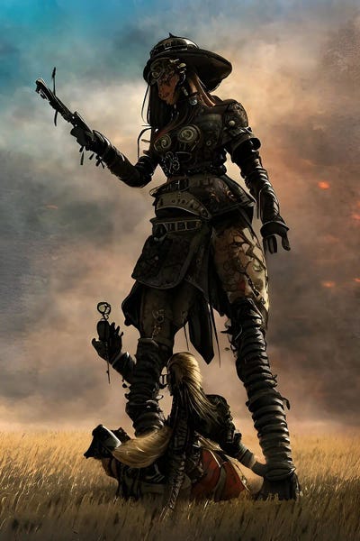 Ai Steampunk Next Pirate by Alessandro Della Torre art print