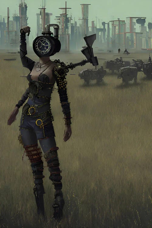 Cyberpunk Ai Havester by Alessandro Della Torre wall art