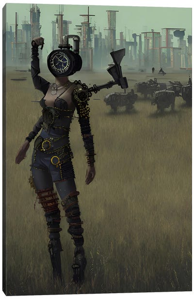 Cyberpunk Ai Havester Canvas Art Print - Cyberpunk Art