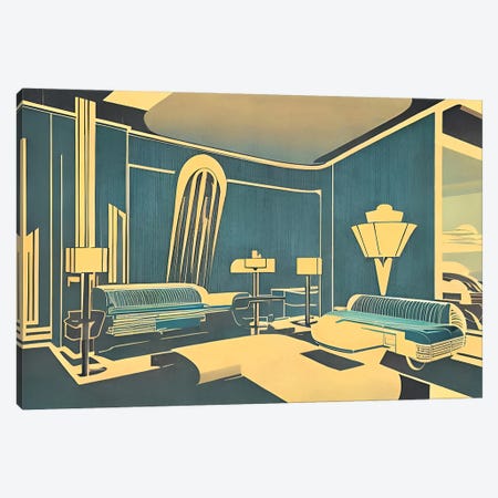 Art Deco Interior Design I Canvas Print #ADT1395} by Alessandro Della Torre Canvas Art Print