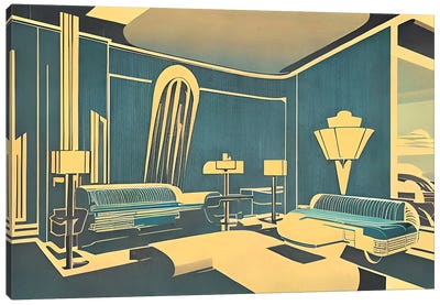 Art Deco Interior Design I Canvas Art Print - Art Deco