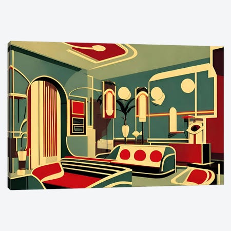 Art Deco Interior Design II Canvas Print #ADT1396} by Alessandro Della Torre Canvas Art Print