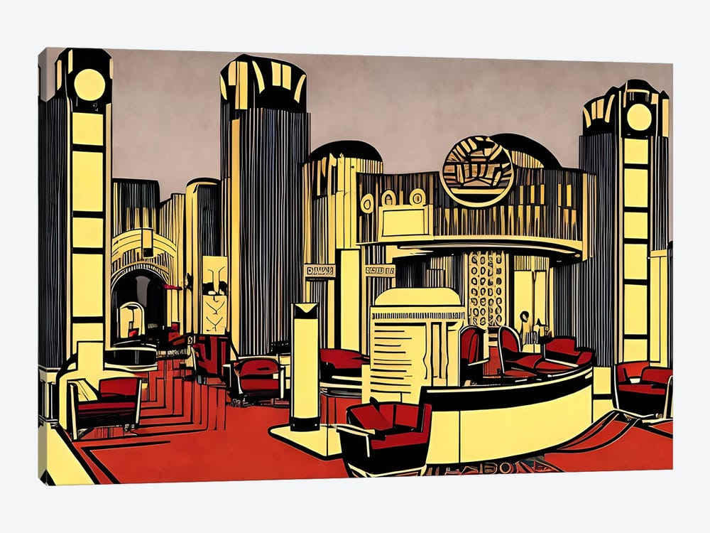 Art Deco Interior Design III by Alessandro Della Torre 1-piece Canvas Wall Art