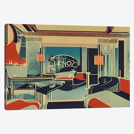 Art Deco Interior Design V Canvas Print #ADT1399} by Alessandro Della Torre Canvas Artwork
