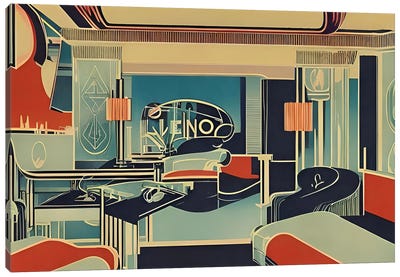 Art Deco Interior Design V Canvas Art Print - Art Deco