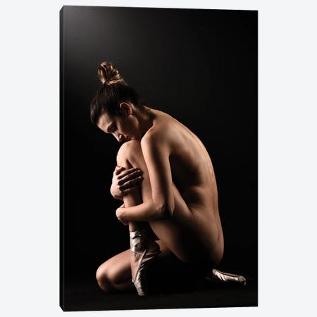 Nude Ballerina Ballet Dancer With Tutu Dress And Shoes XXIII Canvas Print #ADT139} by Alessandro Della Torre Canvas Art