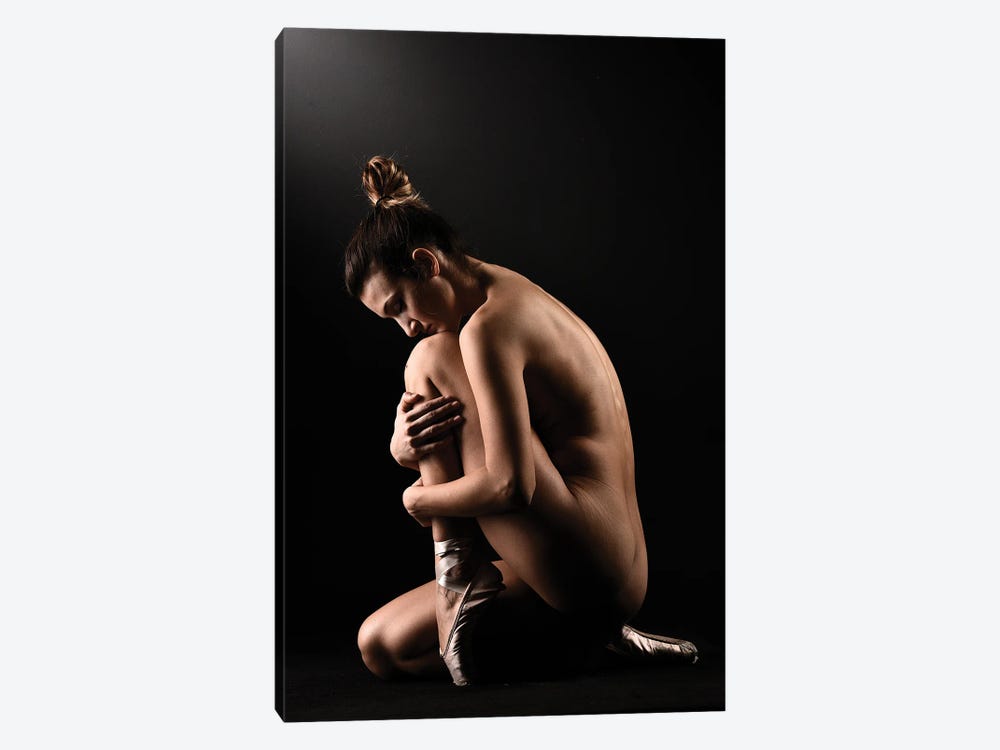 Nude Ballerina Ballet Dancer With Tutu Dress And Shoes XXIII by Alessandro Della Torre 1-piece Canvas Art
