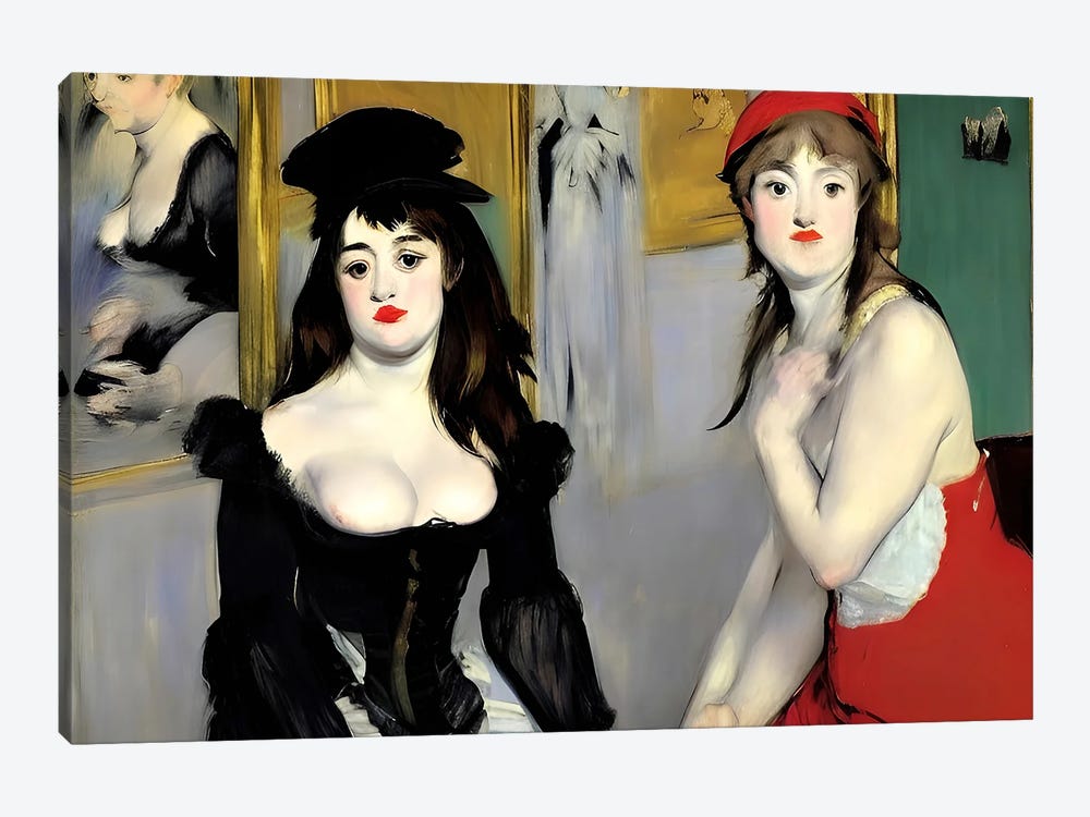 Ai Pictorialism Of Two Concubines by Alessandro Della Torre 1-piece Canvas Artwork