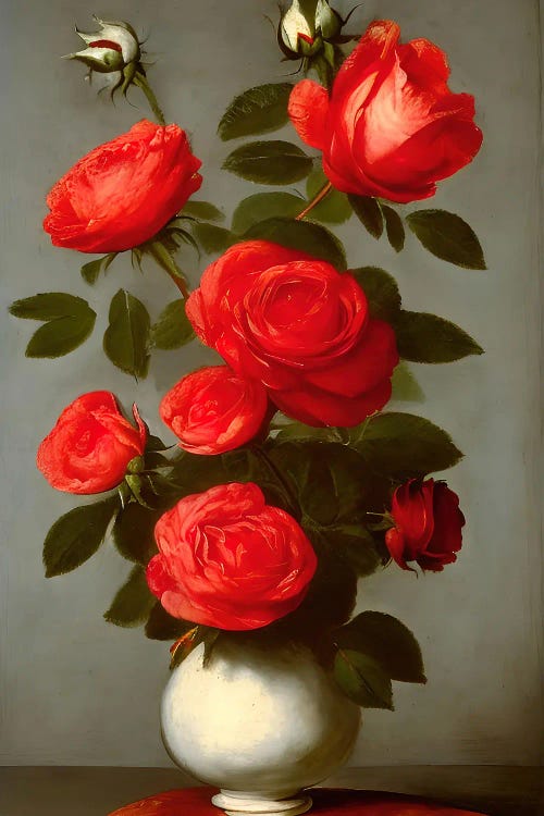 Ai Red Flowers Still