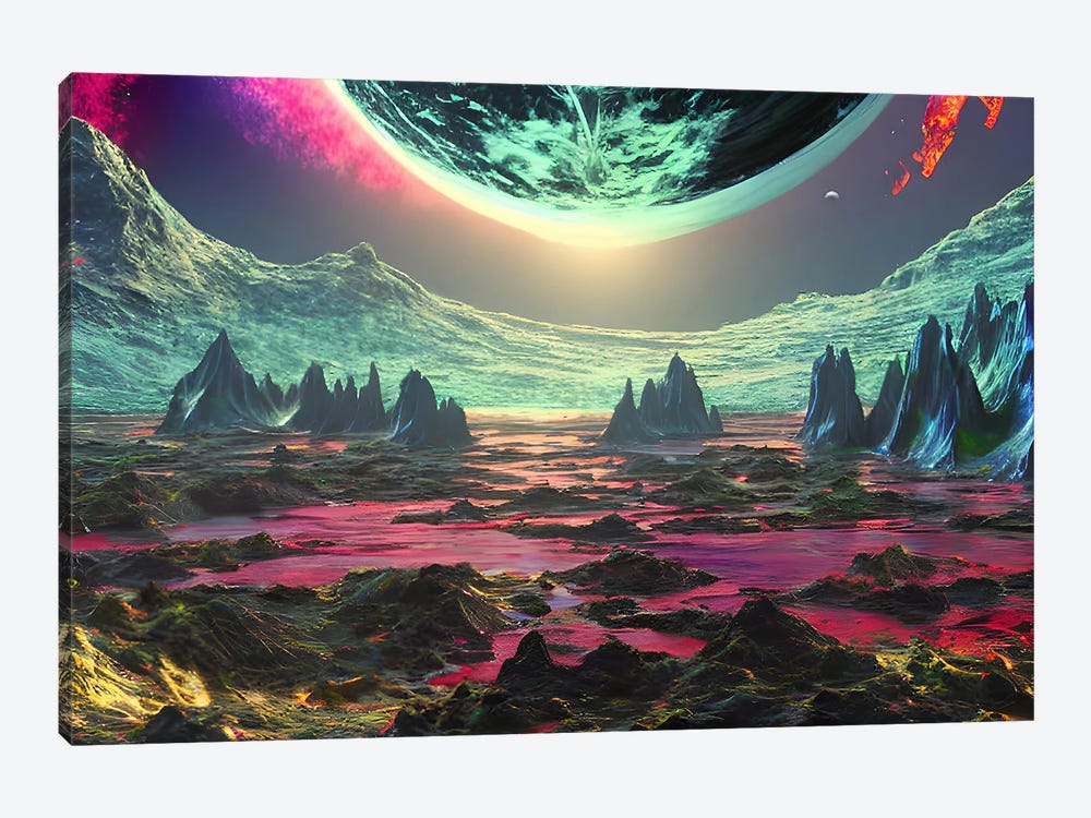 Surreal Alien Planet II by Alessandro Della Torre 1-piece Canvas Artwork