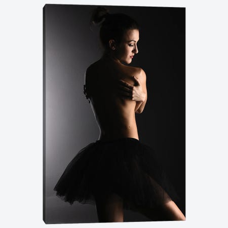 Nude Ballerina Ballet Dancer With Tutu Dress And Shoes XXV Canvas Print #ADT140} by Alessandro Della Torre Canvas Print