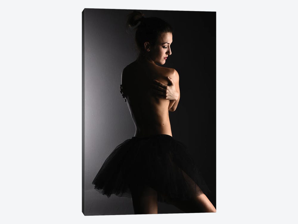 Nude Ballerina Ballet Dancer With Tutu Dress And Shoes XXV by Alessandro Della Torre 1-piece Canvas Wall Art