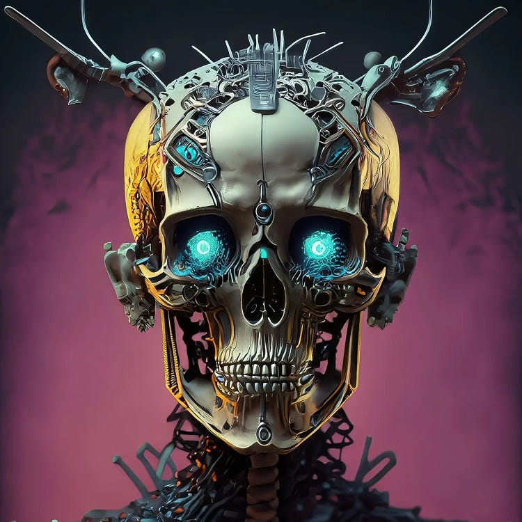 Cyberpunk Skull by Alessandro Della Torre wall art