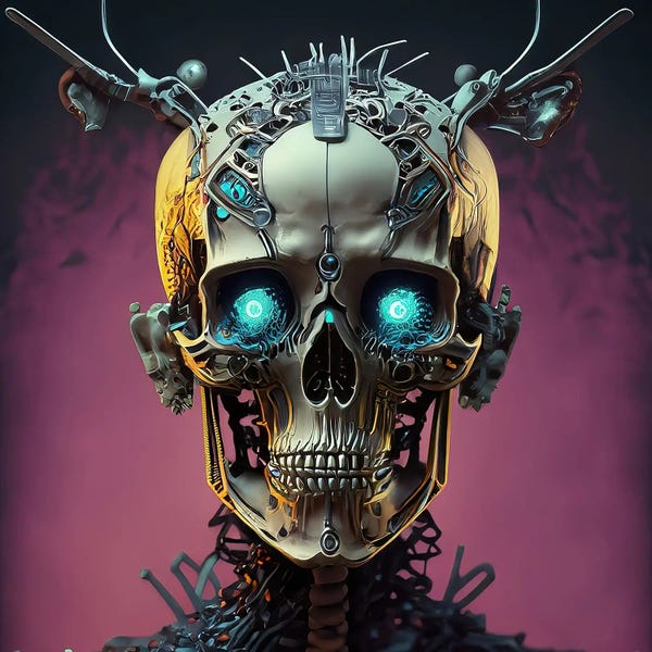 Robots: Cyberpunk Skull by Alessandro Della Torre