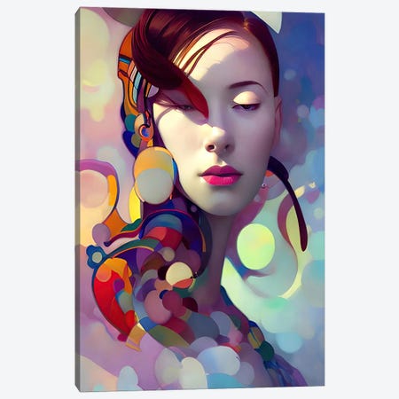 A Woman Kandinsky Would Be Proud Of I Canvas Print #ADT1412} by Alessandro Della Torre Art Print