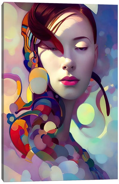 A Woman Kandinsky Would Be Proud Of I Canvas Art Print - Alessandro Della Torre