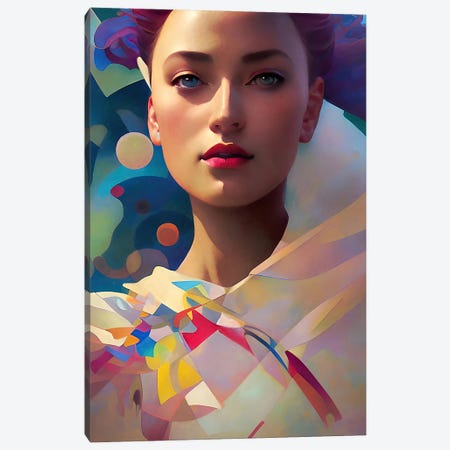 A Woman Kandinsky Would Be Proud Of II Canvas Print #ADT1413} by Alessandro Della Torre Canvas Art Print
