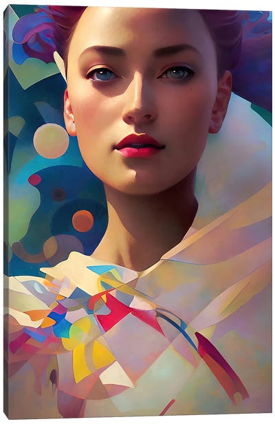 A Woman Kandinsky Would Be Proud Of II Canvas Art Print - Alessandro Della Torre