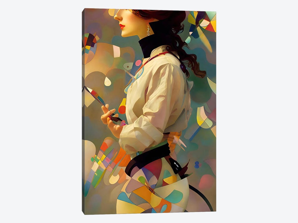 A Woman Kandinsky Would Be Proud Of IV by Alessandro Della Torre 1-piece Canvas Art Print