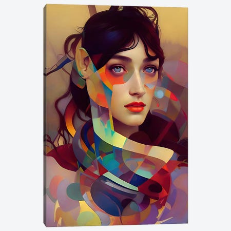 A Woman Kandinsky Would Be Proud Of VI Canvas Print #ADT1416} by Alessandro Della Torre Canvas Artwork