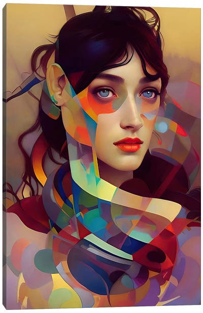 A Woman Kandinsky Would Be Proud Of VI Canvas Art Print - Alessandro Della Torre