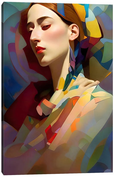 A Woman Kandinsky Would Be Proud Of IX Canvas Art Print - Alessandro Della Torre