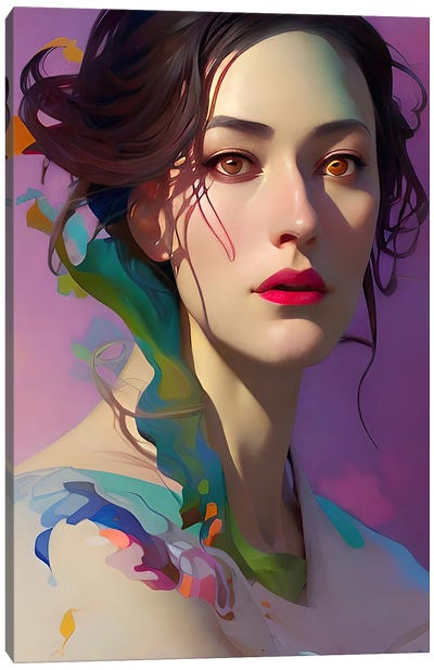 A Woman Kandinsky Would Be Proud Of X Canvas Art Print - Alessandro Della Torre
