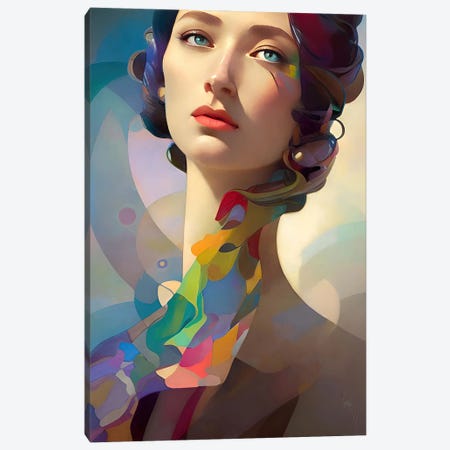 A Woman Kandinsky Would Be Proud Of XI Canvas Print #ADT1421} by Alessandro Della Torre Canvas Artwork