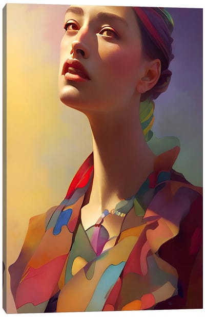 A Woman Kandinsky Would Be Proud Of XVII Canvas Art Print - Alessandro Della Torre