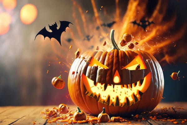 Pumpkins: Exploding Pumpkin For Halloween by Alessandro Della Torre