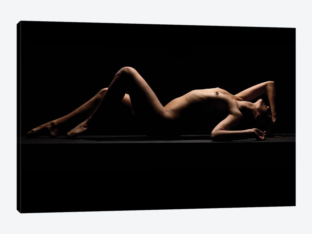 Nude Woman Sexy Ans Sensual Laying Down Naked V by Alessandro Della Torre 1-piece Canvas Print