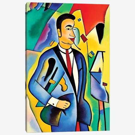 Businessman In The Syle Of Picasso II Canvas Print #ADT1491} by Alessandro Della Torre Canvas Print