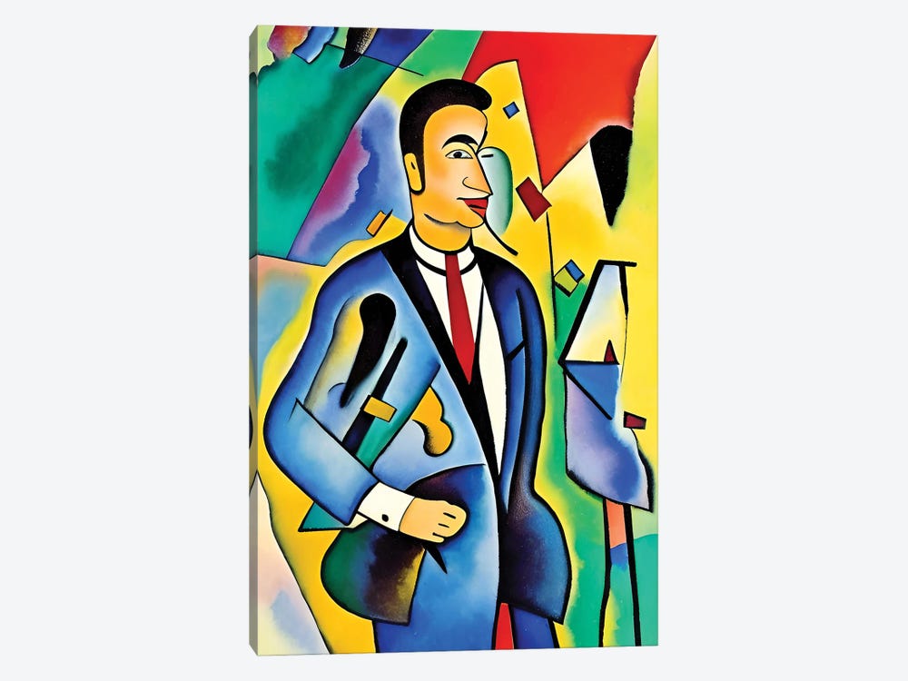 Businessman In The Syle Of Picasso II by Alessandro Della Torre 1-piece Canvas Print