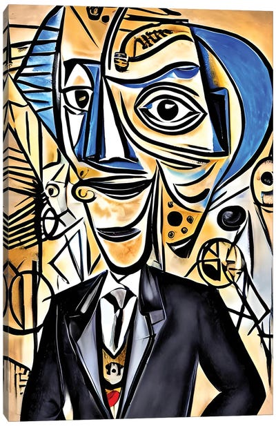 Lawyer In The Syle Of Picasso Canvas Art Print - Alessandro Della Torre