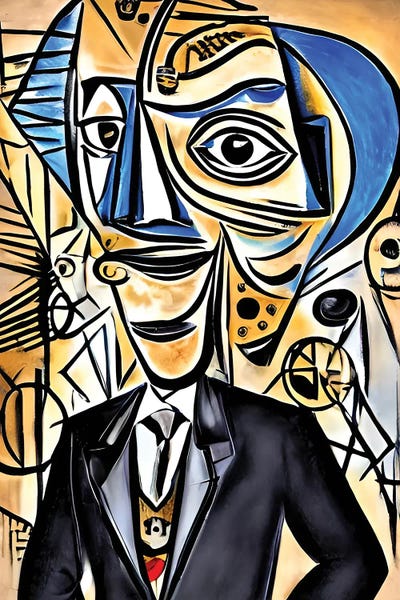 Cubism: Lawyer In The Syle Of Picasso by Alessandro Della Torre