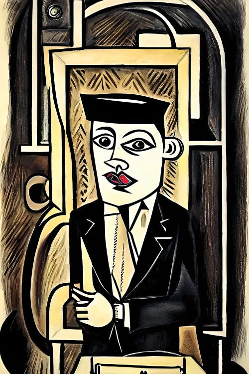 A Notary In The Syle Of Picasso by Alessandro Della Torre wall art